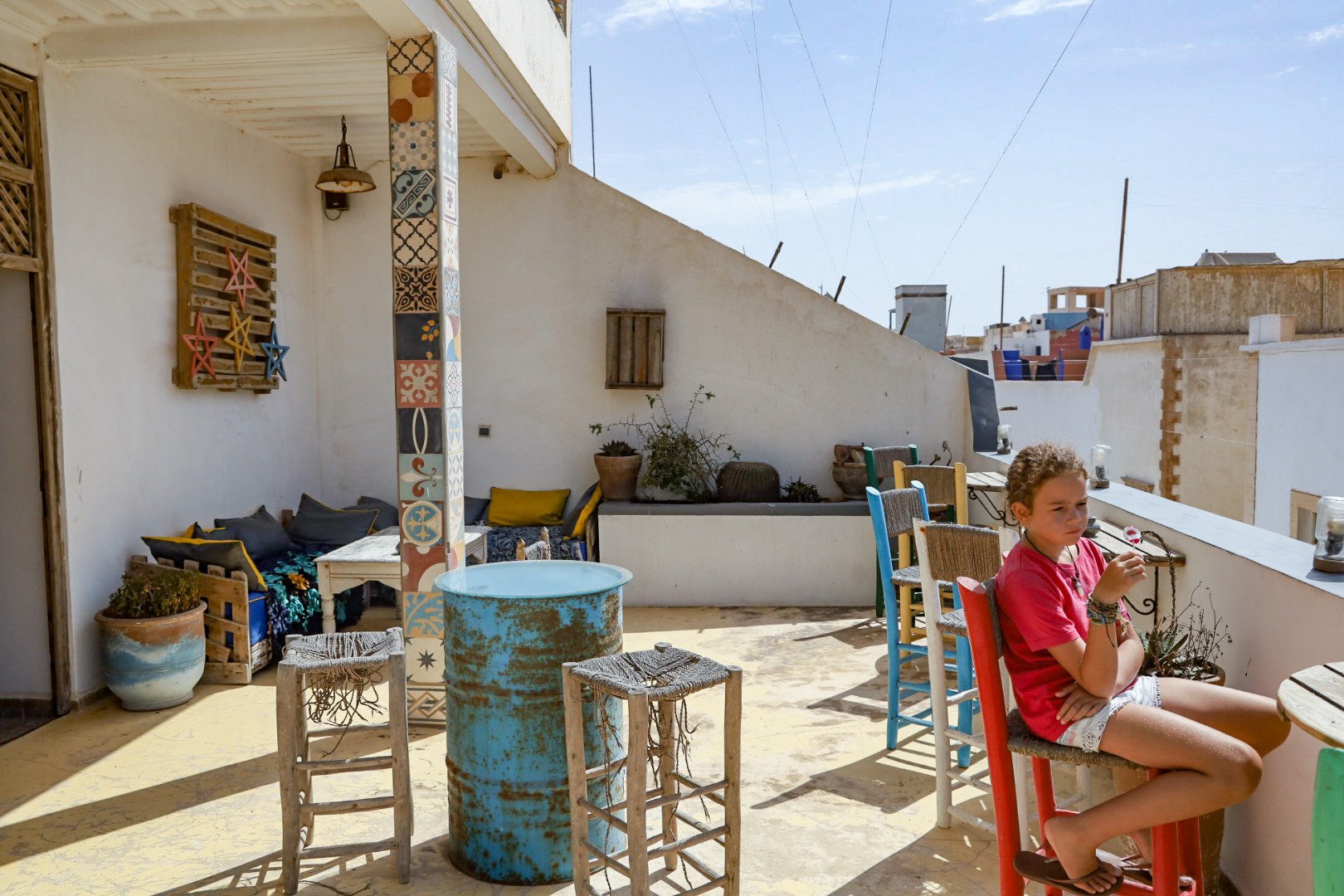 The roof top of Riad Inna in Essaouira