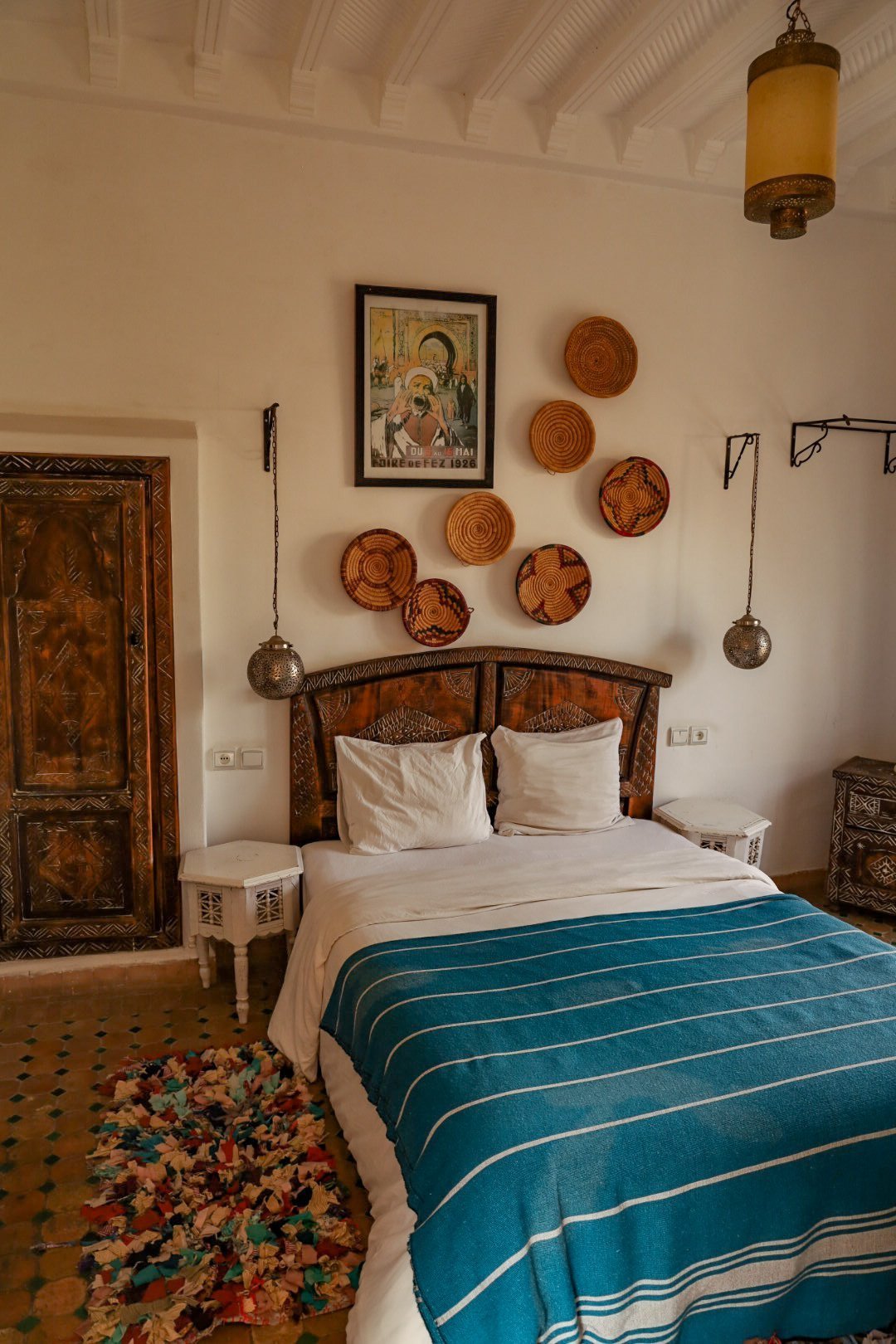 The bedroom in Riad Inna in Essaouira