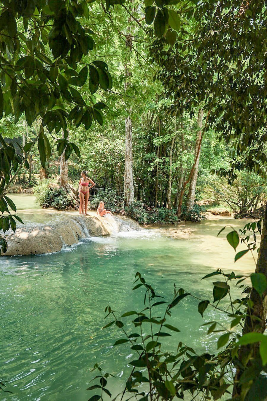 A mother and her daughter exploring a section of Roberto Barrios.