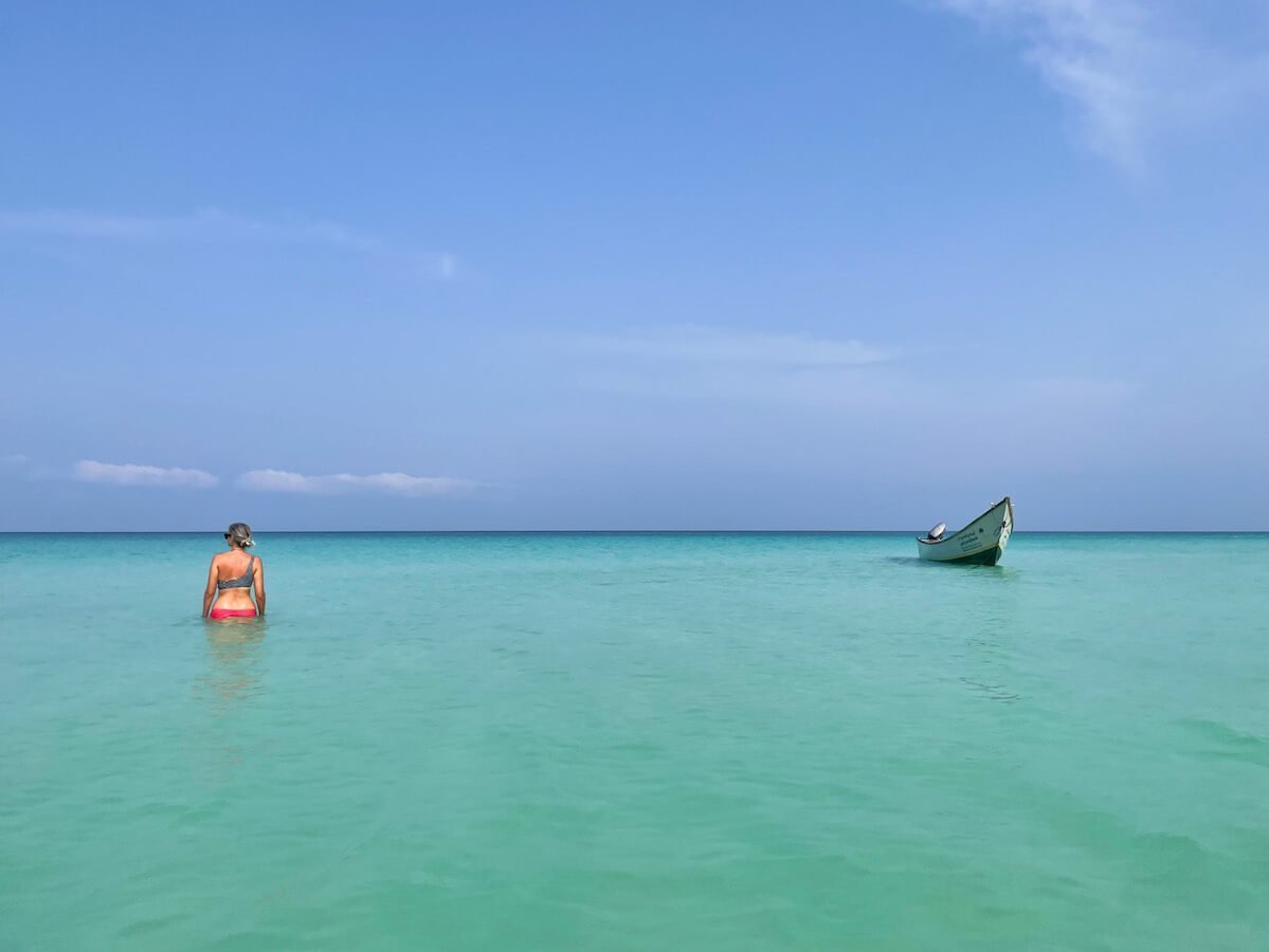 The picture perfect waters of Shu'ab beach on Socotra Island in Yemen