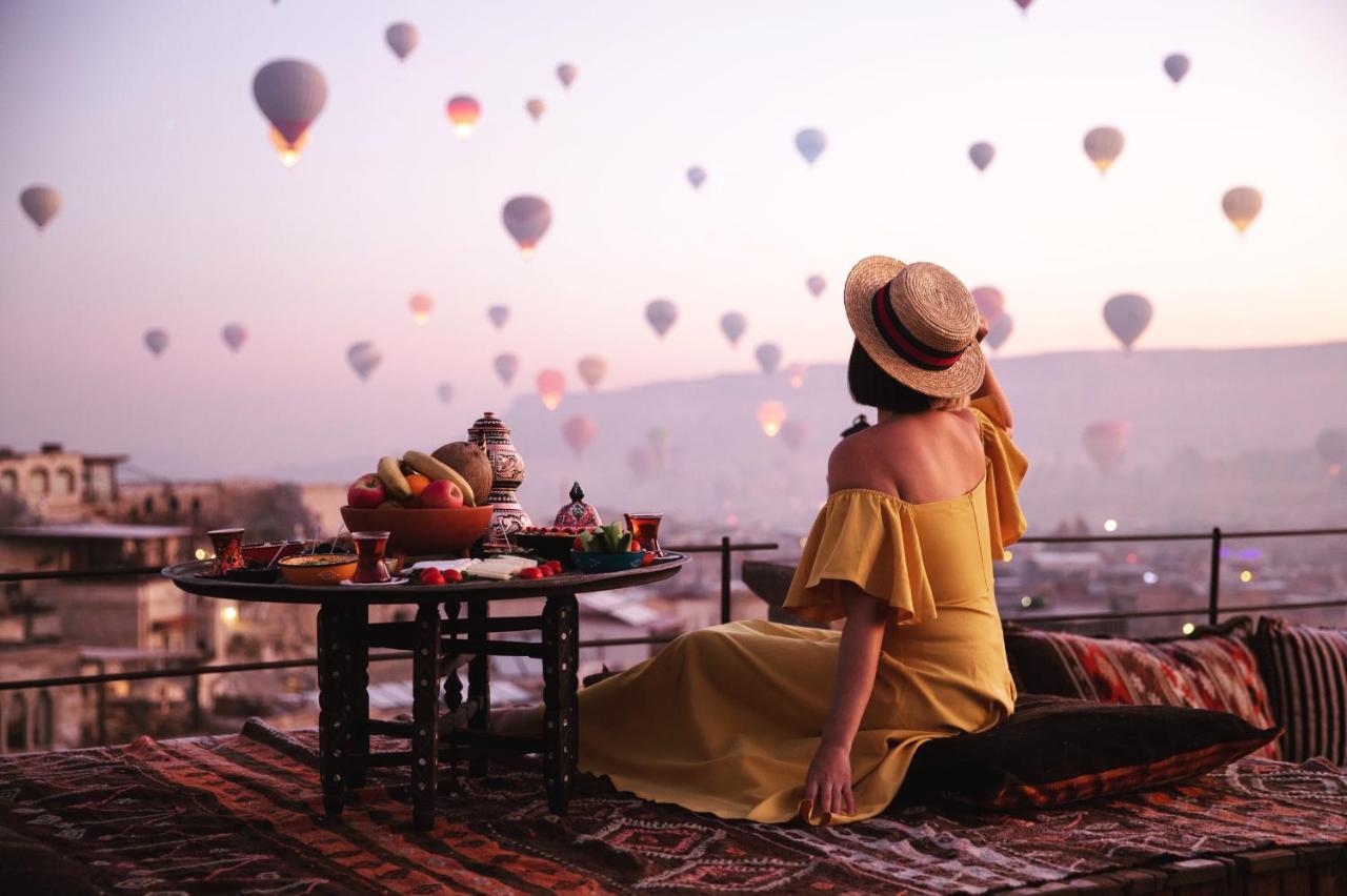 View from Sultan Cave Suites terrace in Cappadocia - one of the best hotels in Göreme