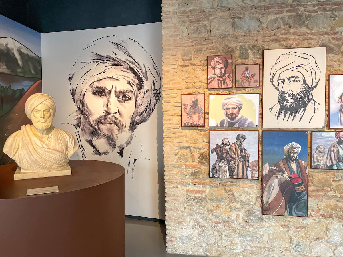 The famous Ibn Battuta, explorer born in Tangier - these images can be found in the Ibn Battuta Museum one of the top things to do on a 3 day Tangier itinerary