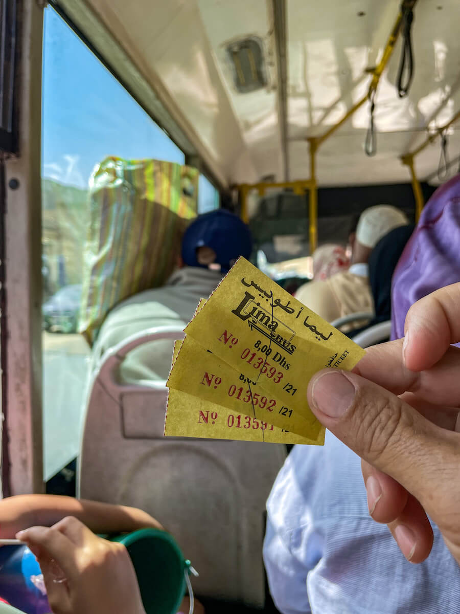 Tickets for the Lima Bus in Essaouira.