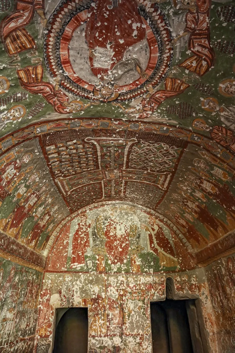 Frescoe painted in a historic church in the Ihlara Valley