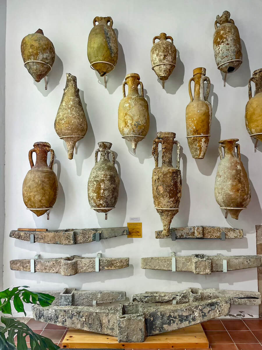 Artefacts on display in the Archaeological and Ethnographic Museum in Javea / Xabia Historic Centre