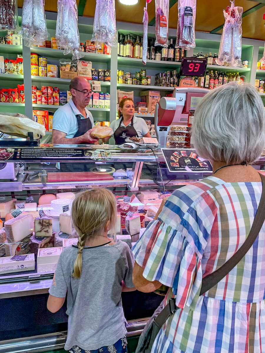 Buying meat and cheese from the Municipal Mercat de Xabia in the Historic Centre