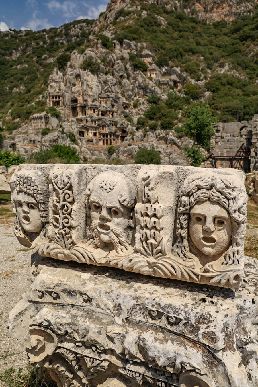 Rock carvings - A visit to the Myra Ruins in Demre is a good thing to do for travellers visiting Kas Turkey