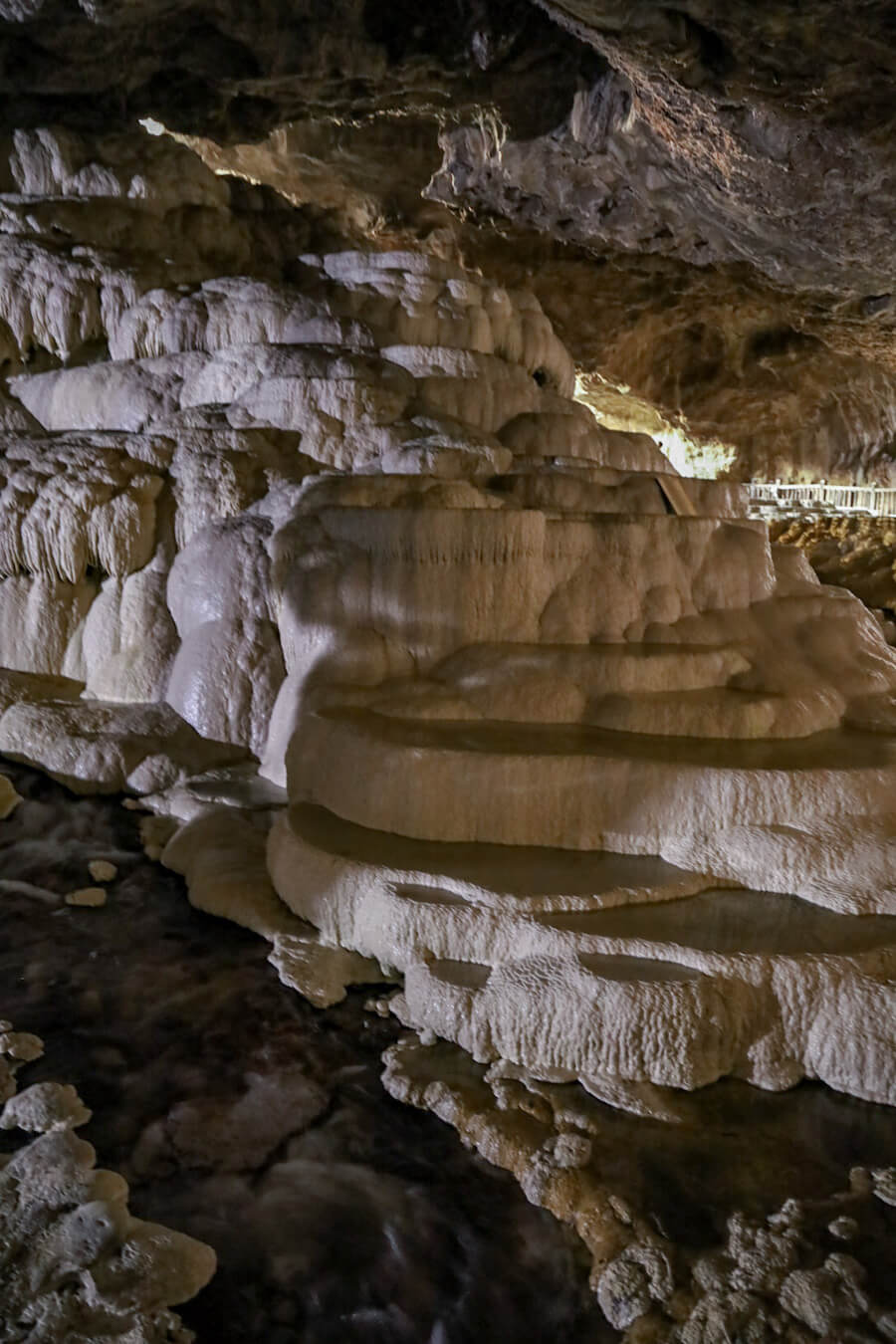 The white terraces in the Kaklik Cave near Pamukkale