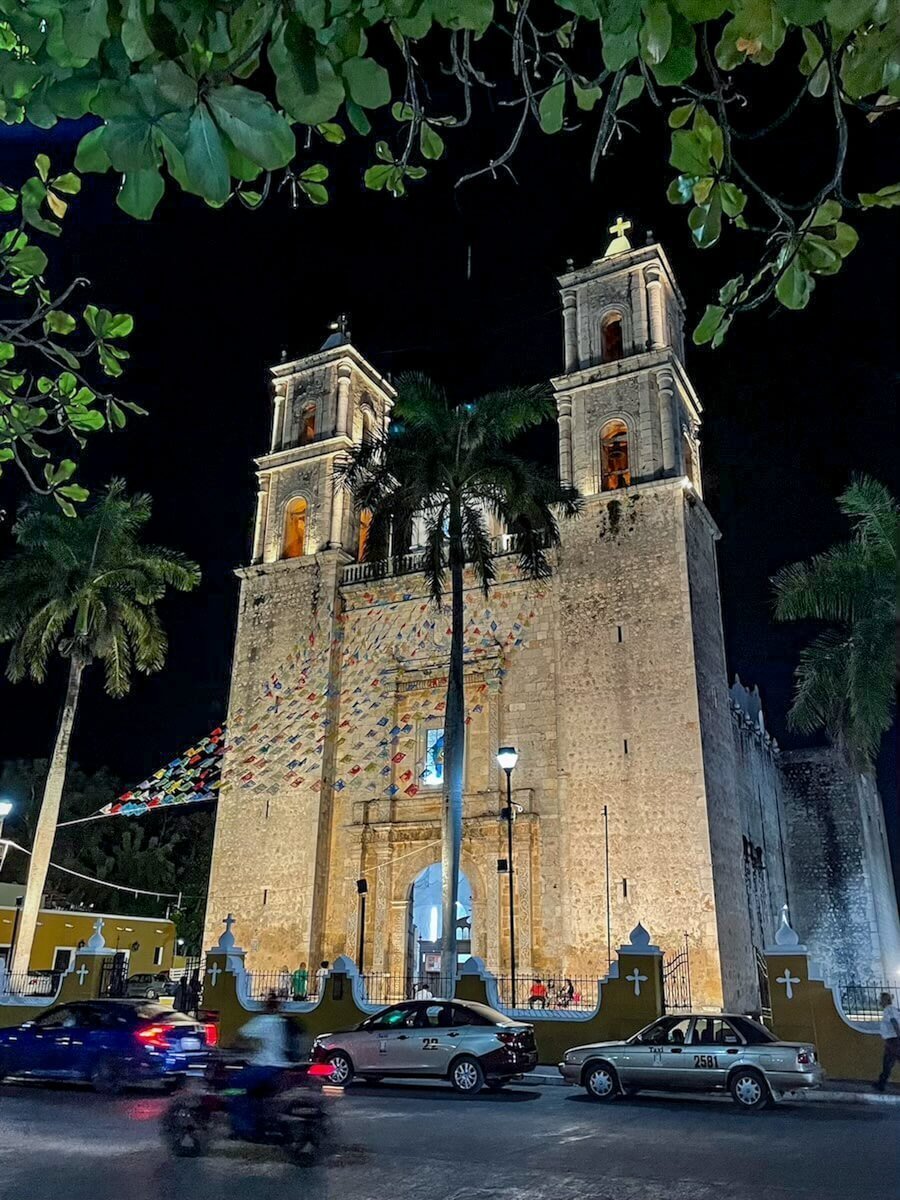 The Iglesia (Church) San Servacio at night - things to do in Valladolid