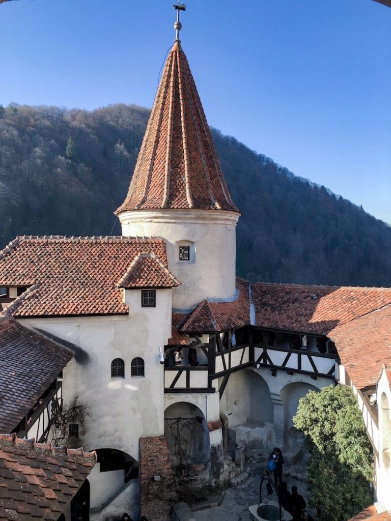 Inside Bran Castle, day trip from Bucharest, Romania.  