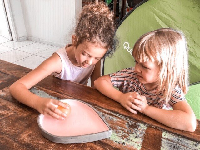 preschool experiments, bouncy egg