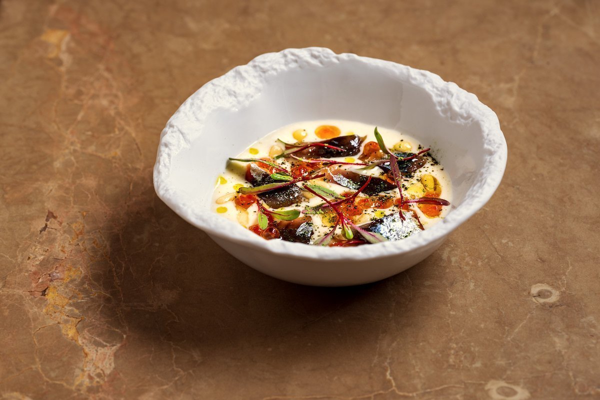 A delicately plated dish at Tula in Javea near the Arenal - one of the best restaurants and Michelin starred venues in the area.