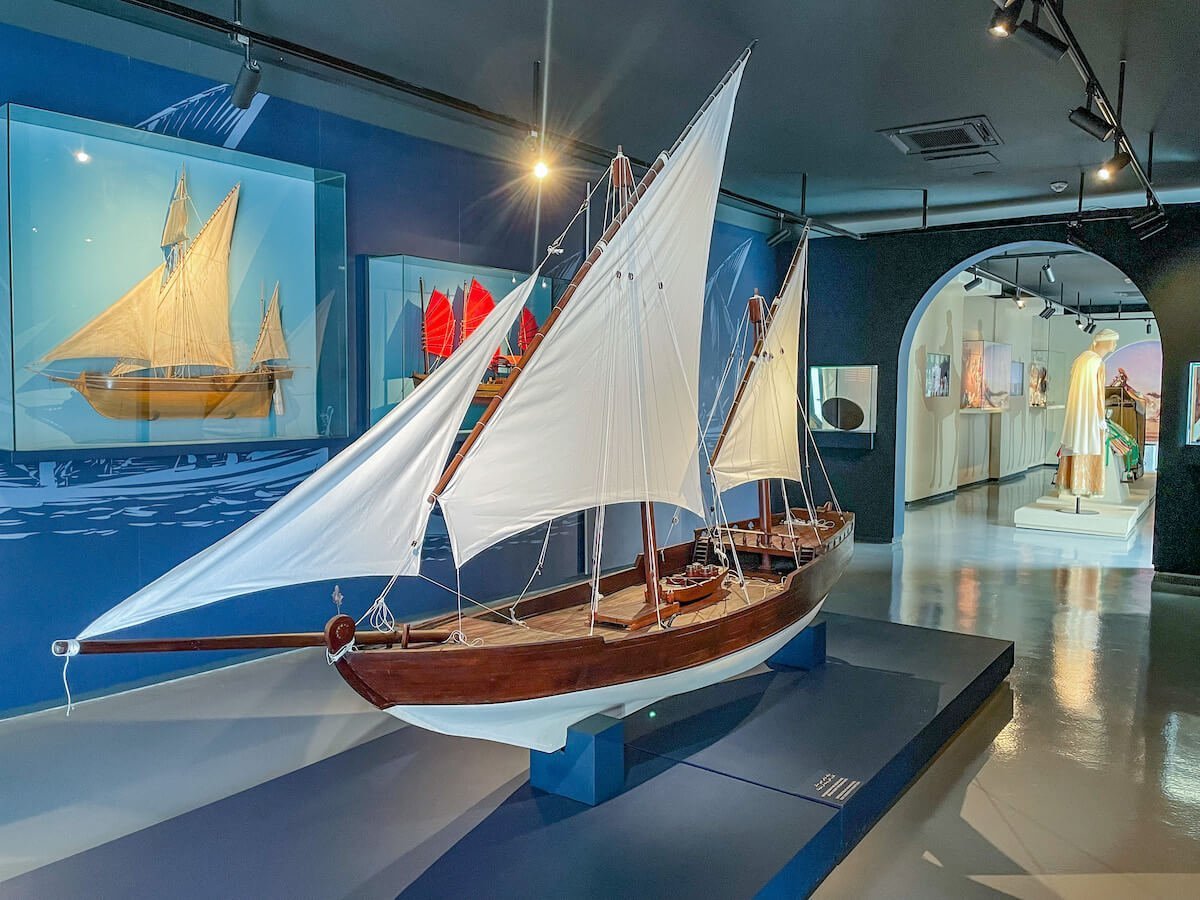 A model boat on display inside the Ibn Battuta Museum in Tangier is a must see for a Tangier itinerary