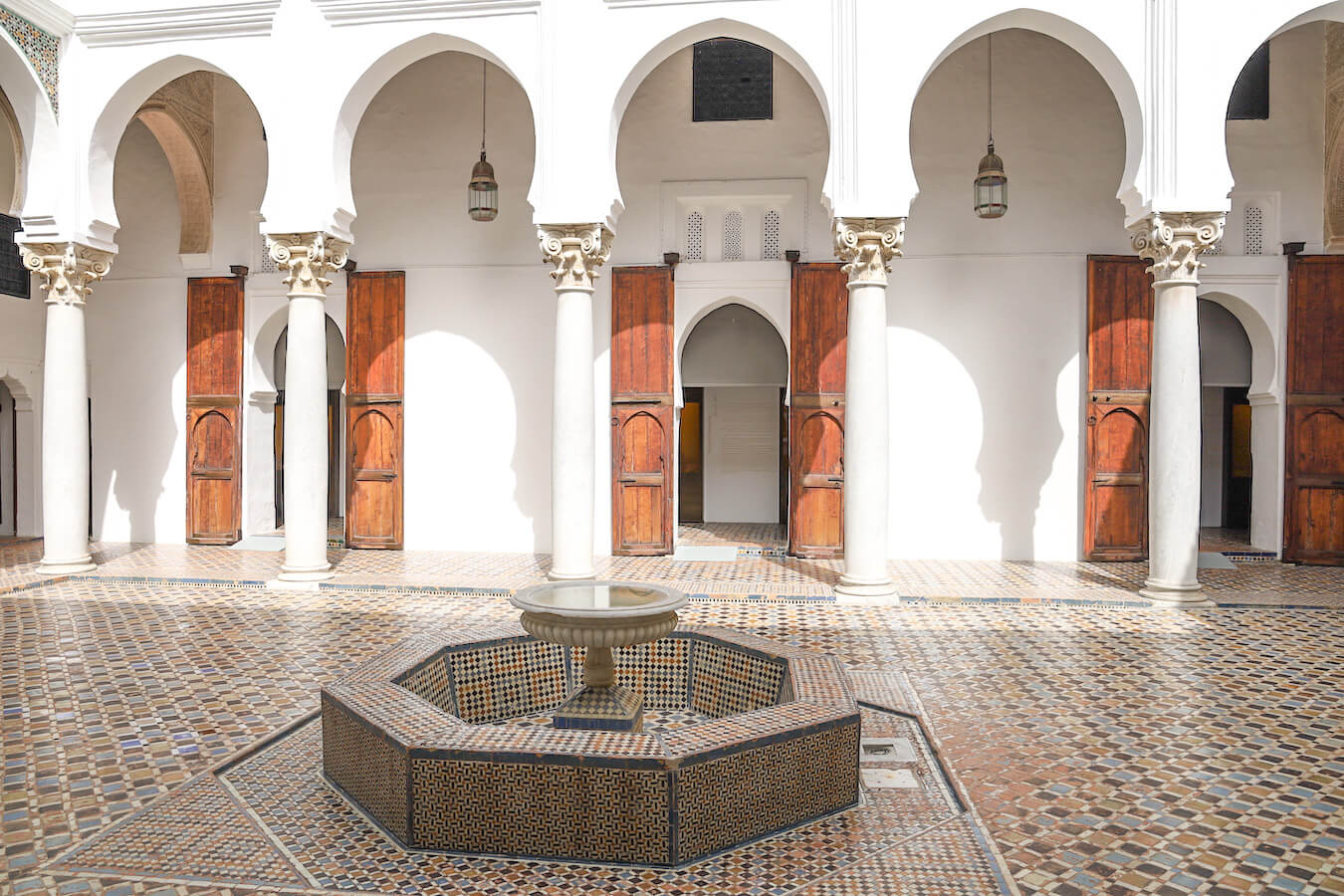 The courtyard inside the Kasbah Museum in Tangier - one of the top things to do in Tangier for a 3 day itinerary