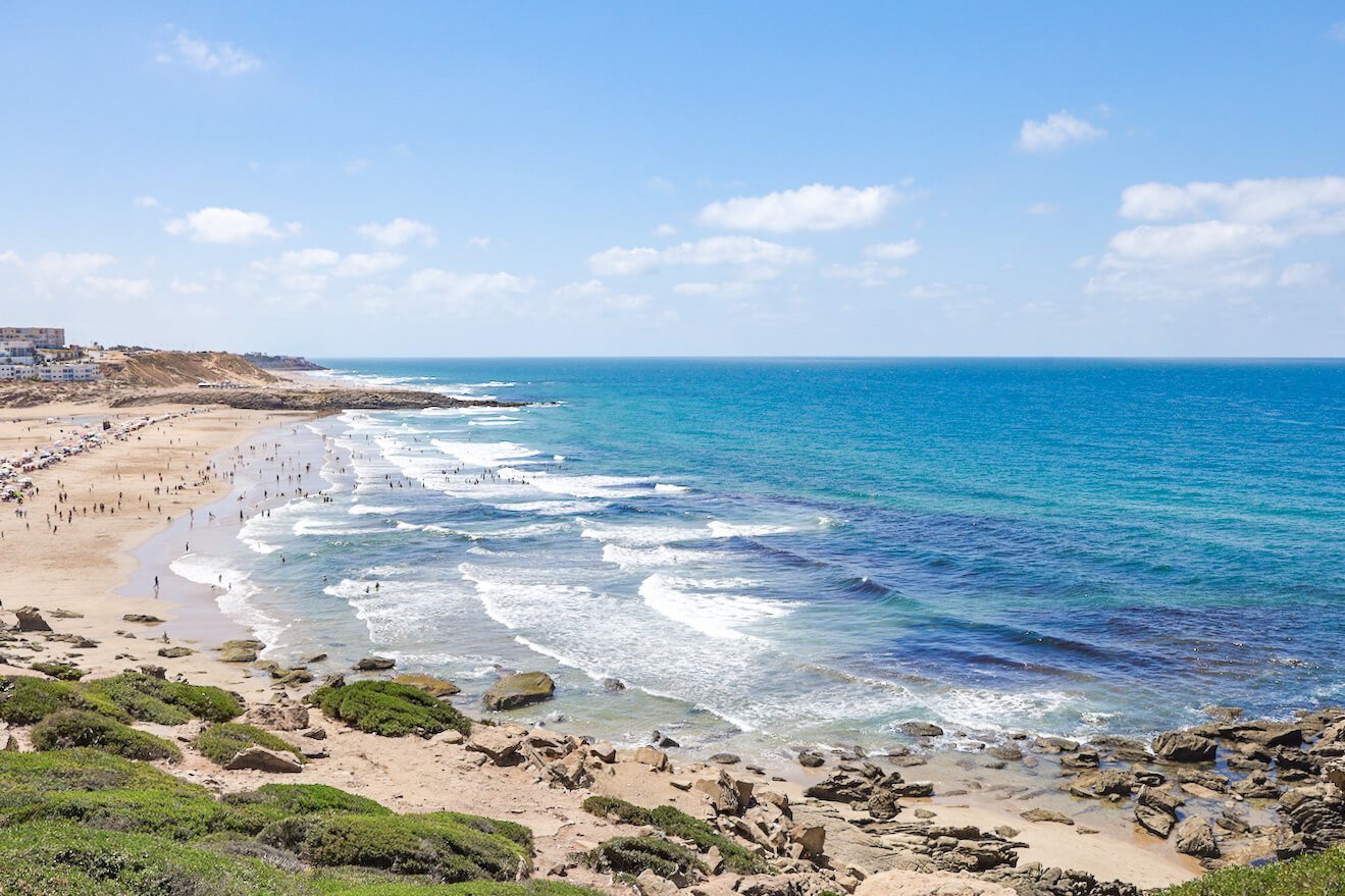Sol beach at Cape Spartel one of the best beaches near Tangier - a must see on a Tangier itinerary 
