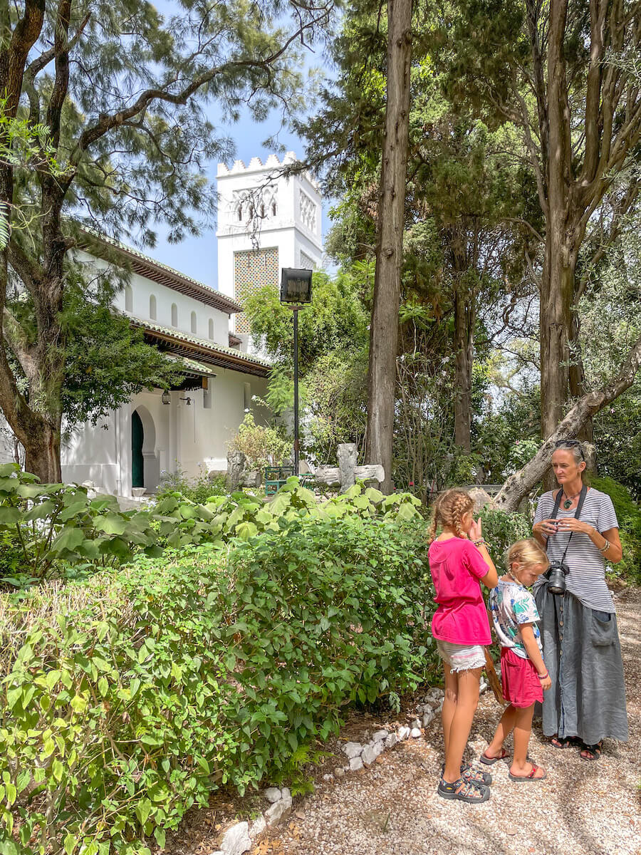 A family walk around the gardens of the St Andrews Church, while exploring top things to do on a Tangier itinerary