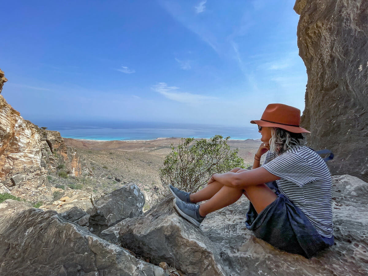 Looking over the Arabian Ocean from Socotra Island Yemen