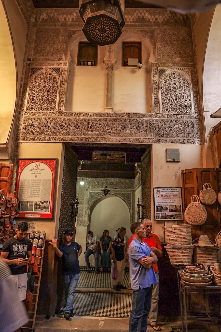 The entrance to the Attarine Madrasa in Morocco