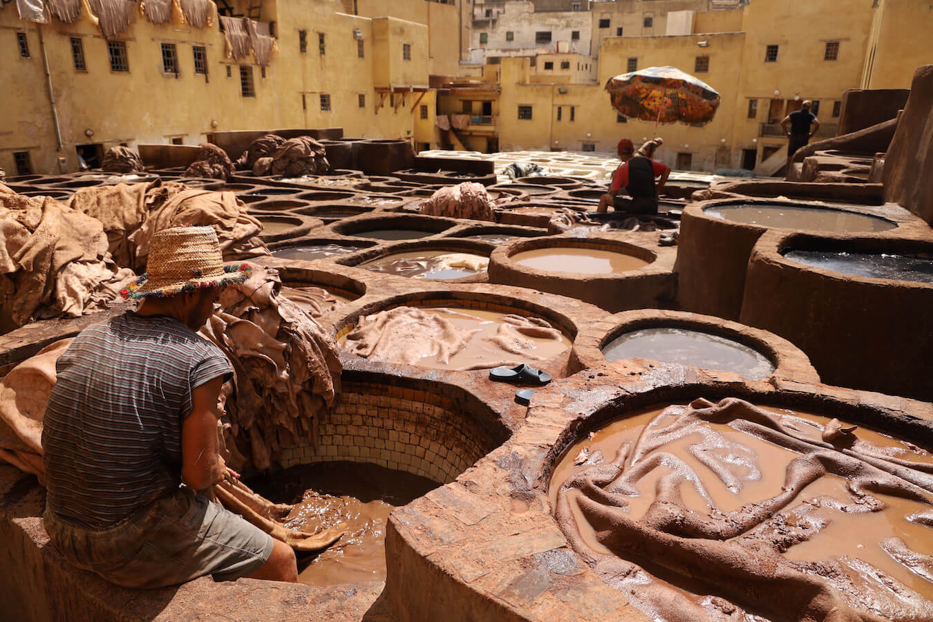 The Chouara Tannery is a great place to visit on a two day visit to Fes Medina - getting up close and personal on a self guided walking tour
