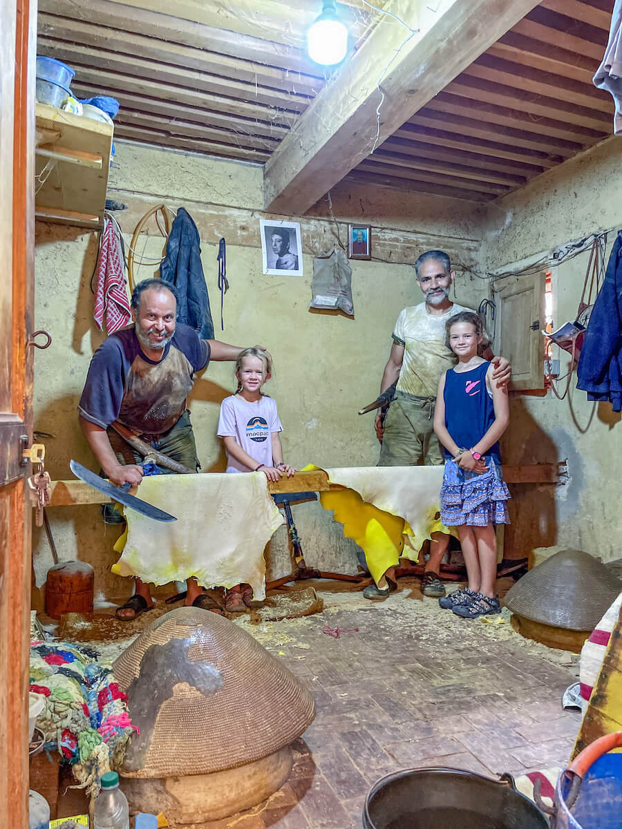 Men working in the Moroccan Medina of Fes