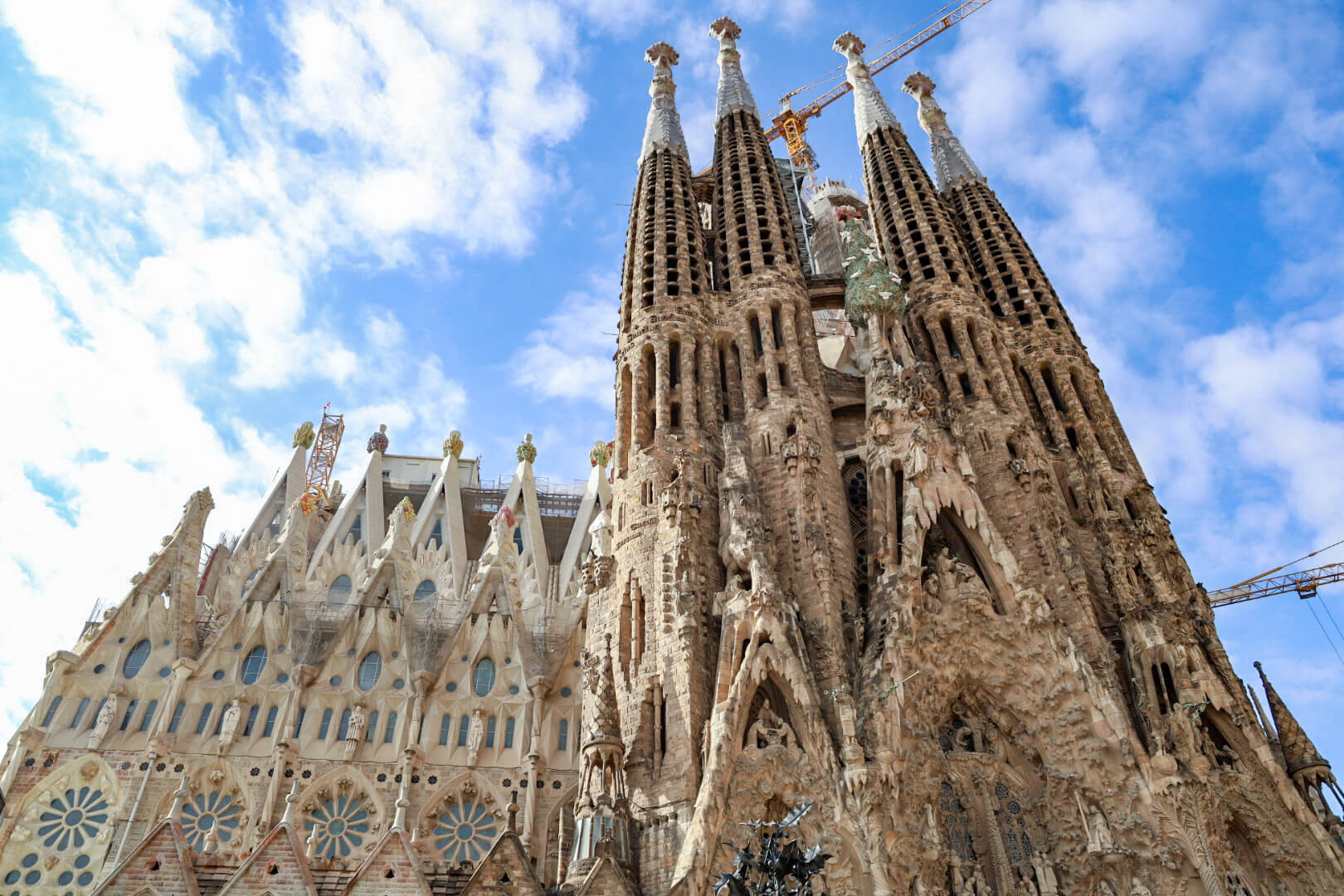 The beautiful La Sagrada Familia by Gaudi in Barcelona - one of the best destinations and vacation spots to visit in Spain