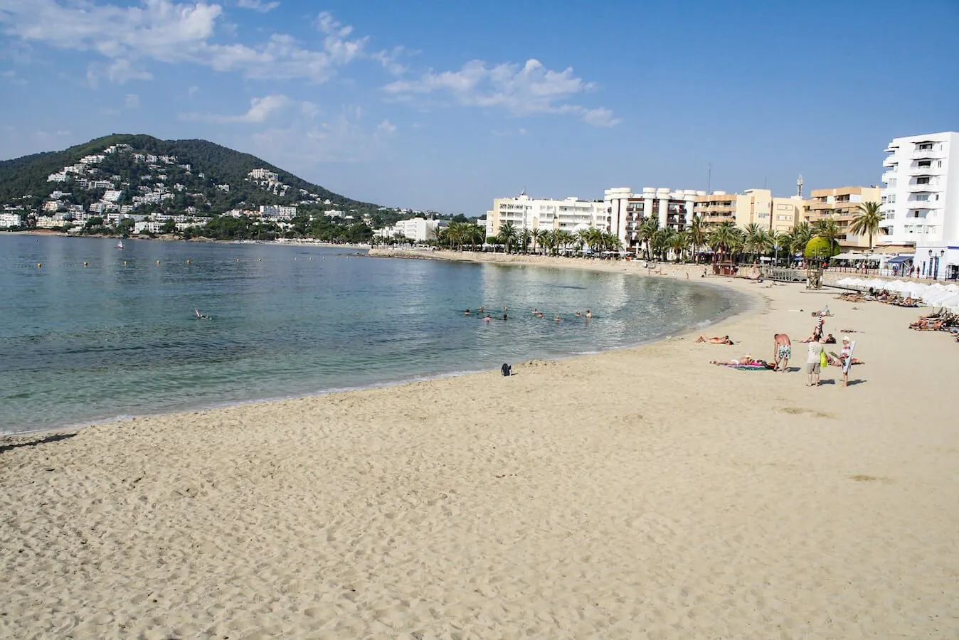 Santa Eulalia beach in Ibiza one of the best vacation spots in Spain