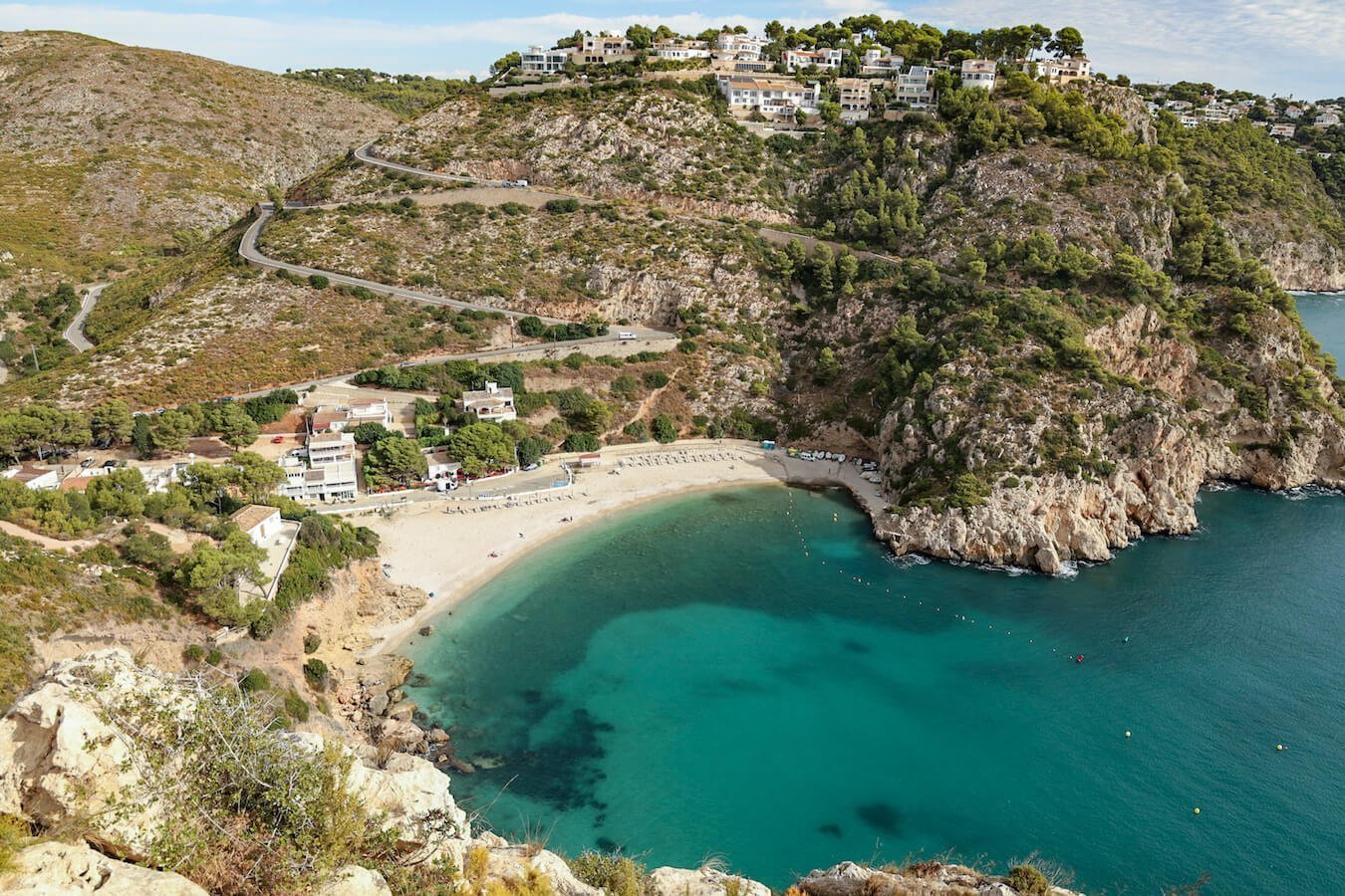 Views of Granadella beach in Javea - one of the best vacation spots in Spain