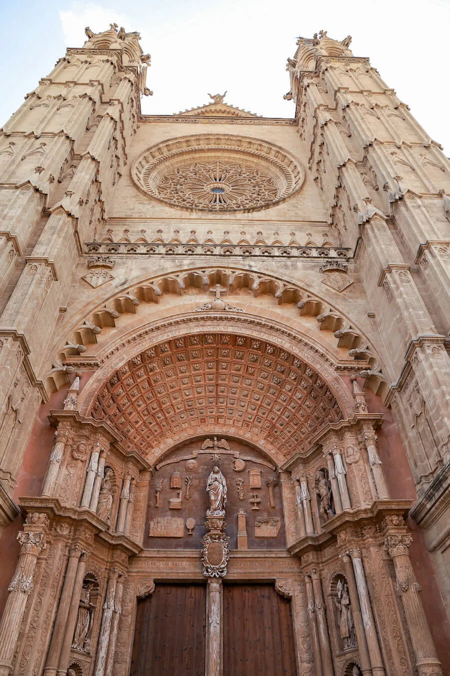 The Cathedral in Palma - a must see place to visit in Mallorca.  A popular vacation spot in Spain.