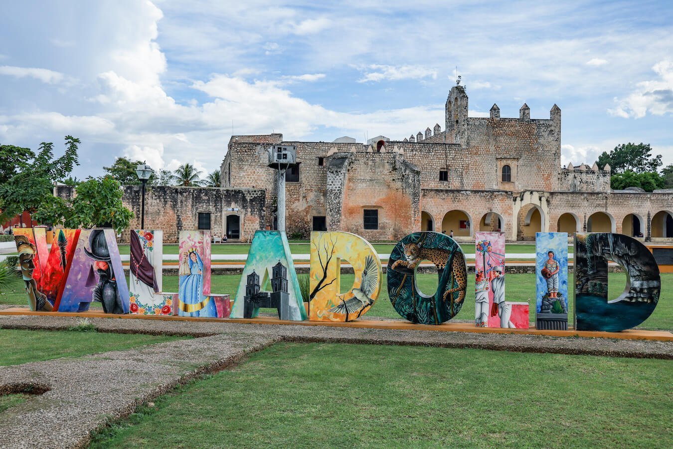 The Valladolid sign in front of the San Bernadino Convent of Siena.