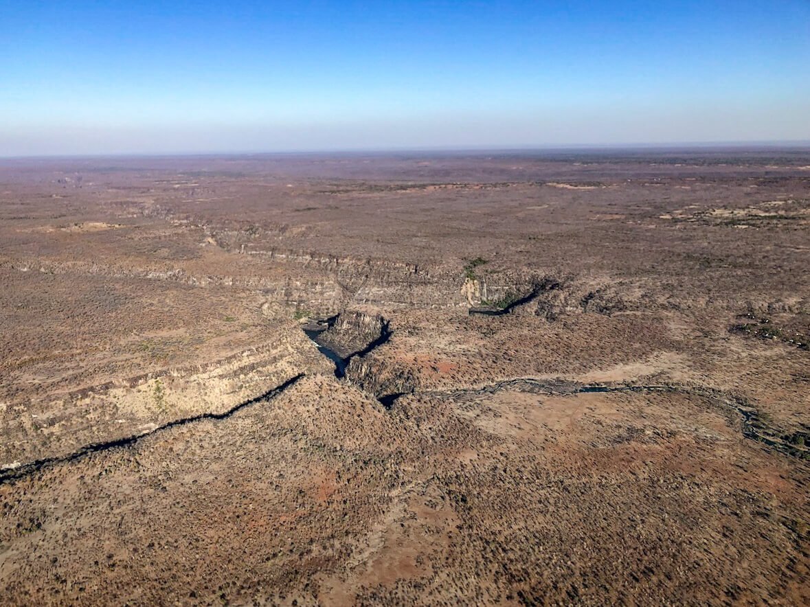 The Batoka Gorge leading away from the Victoria Falls and lands of Zambia and Zimbabwe.