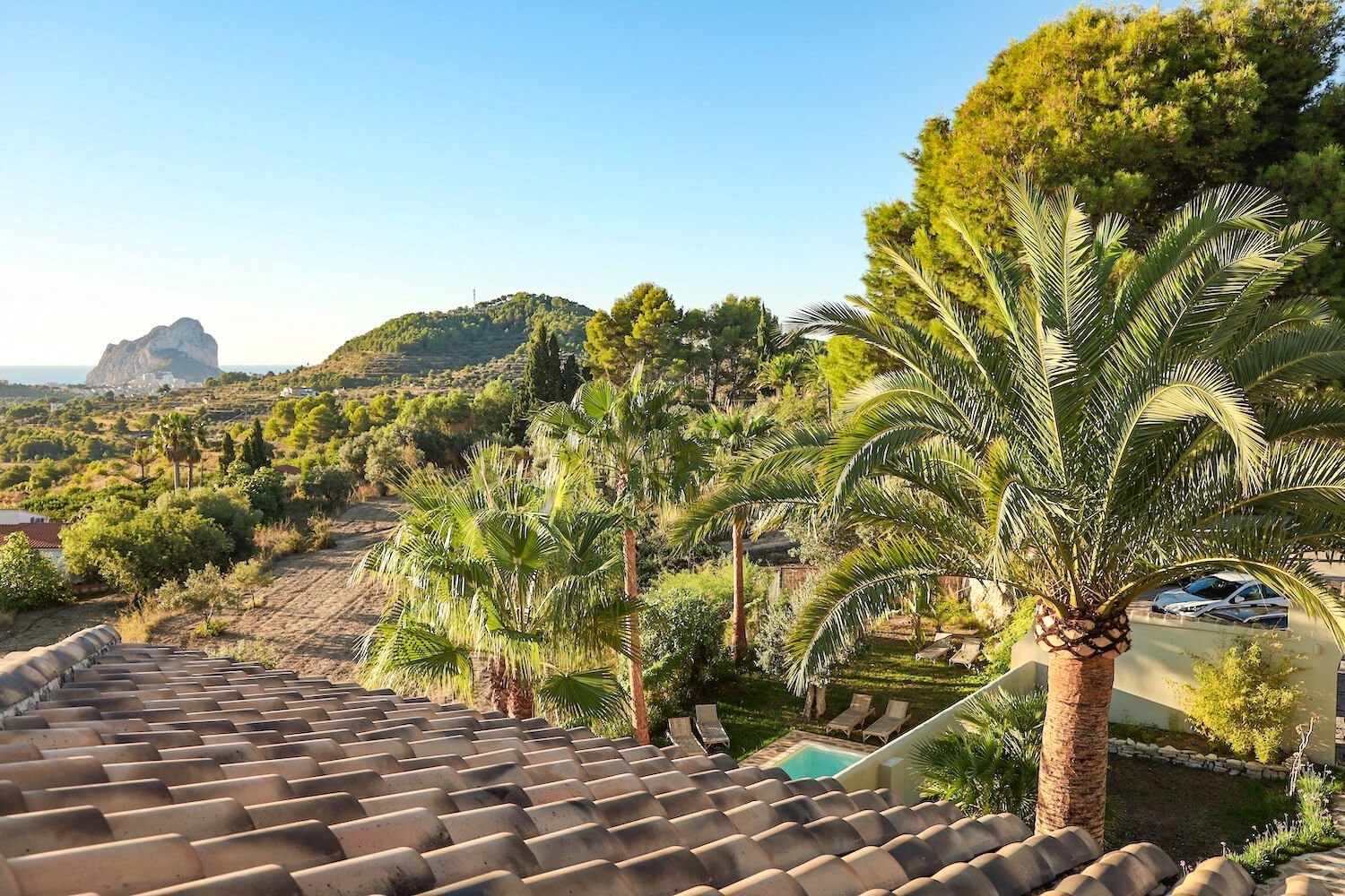 Views towards Calpe Rock from the room Dieciocho in Villa Riu Blanc