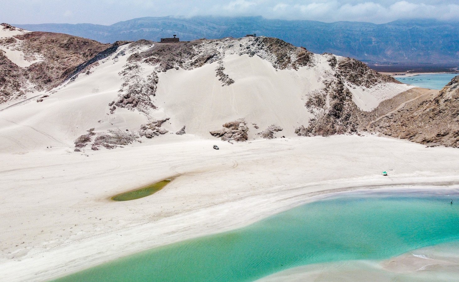 A beautiful beach on Socotra Island is Detwah Lagoon