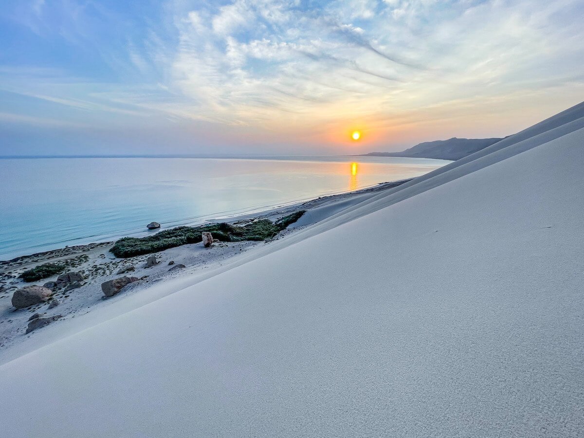 Sunrise from the dunes of Arhar Beach