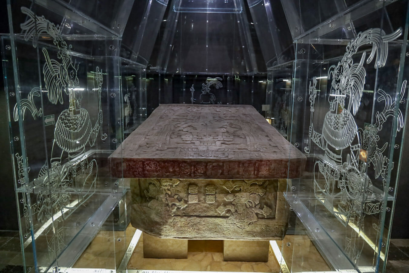 Exhibit of Pacal the Great's Tomb inside Palenques site museum.