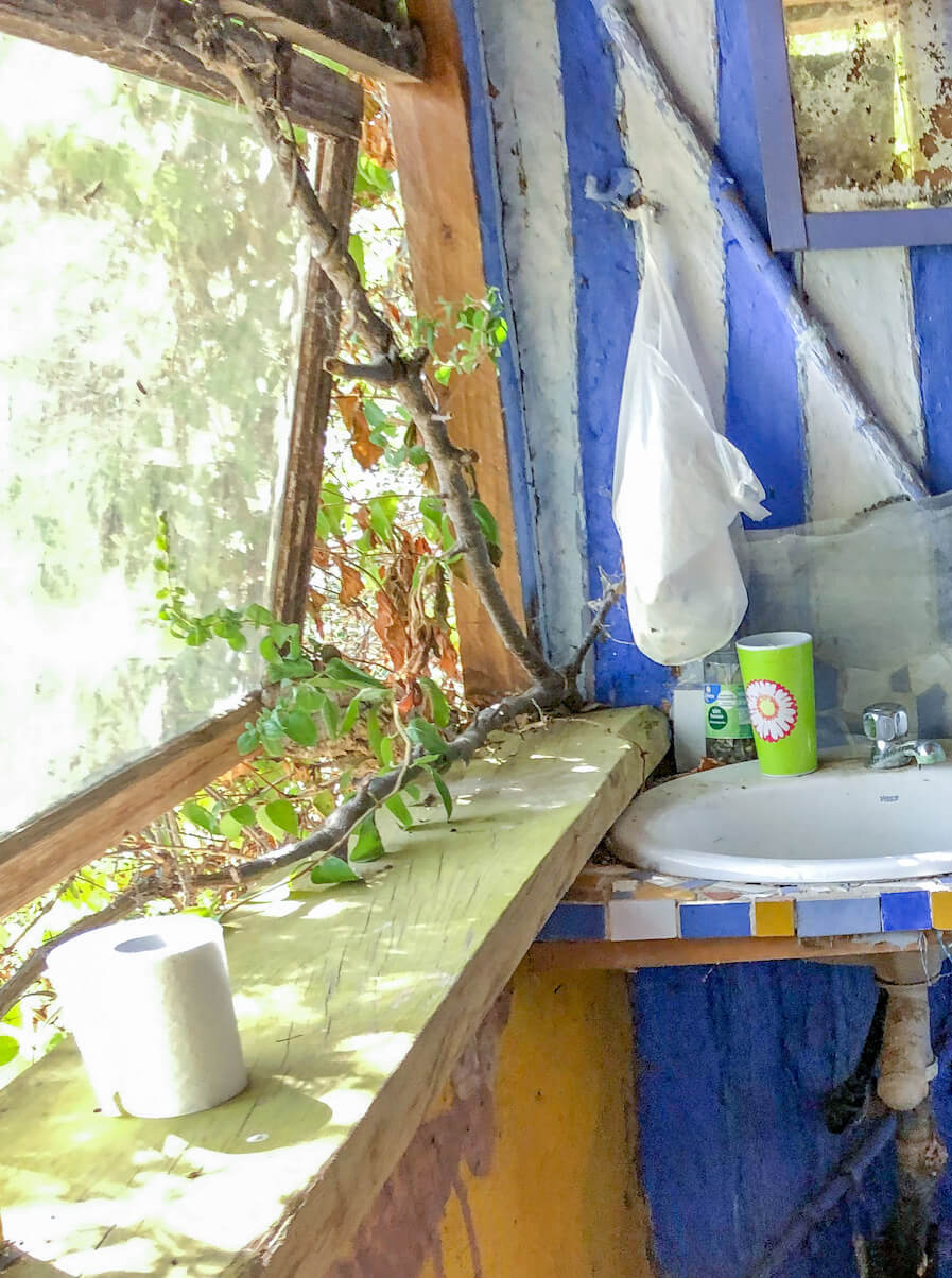 An outdoor compost toilet in Spain on a WWOOF property.