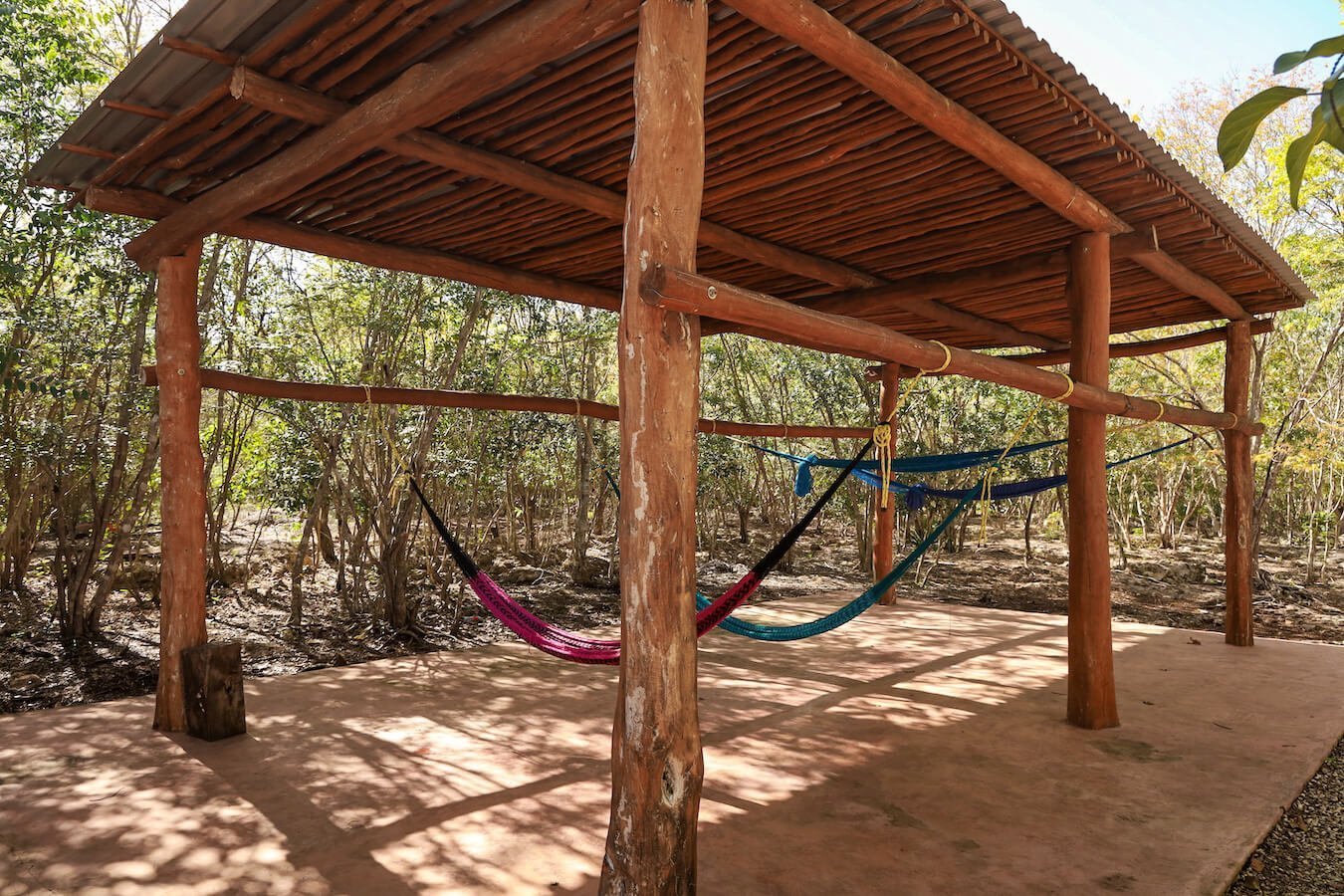 The hammock facilities at a cenote in the Yucatan, Mexico