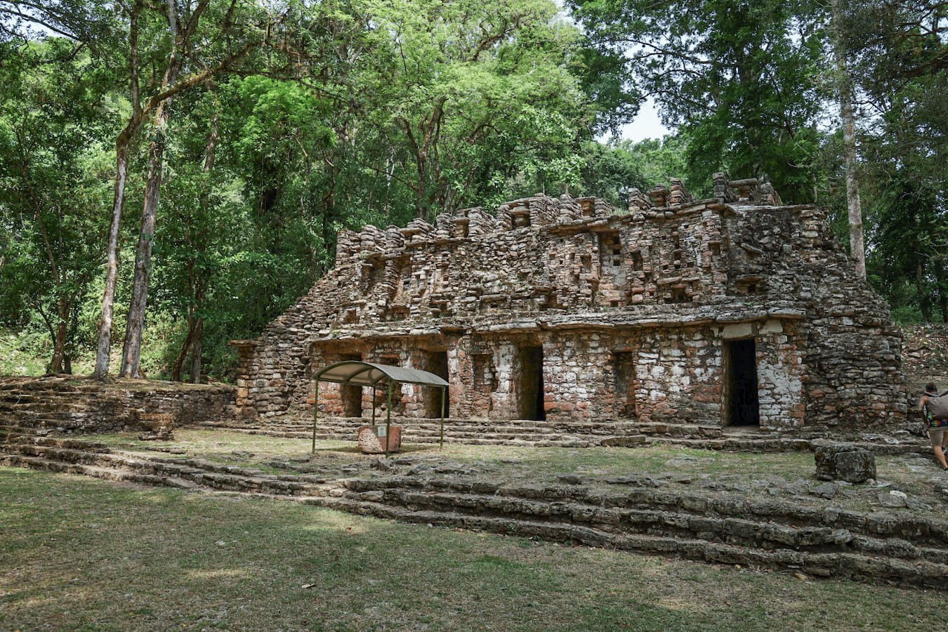 The front of the Labyrinth at Yaxchilán ruins.