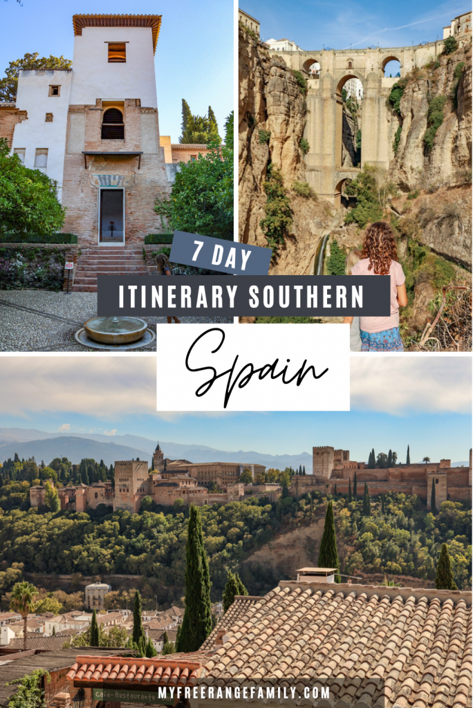 7 Day itinerary Southern Spain pin