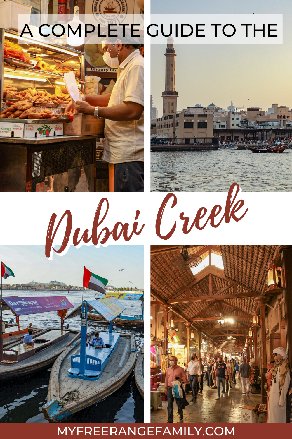 A guide view with selection of photos from the Dubai Creek