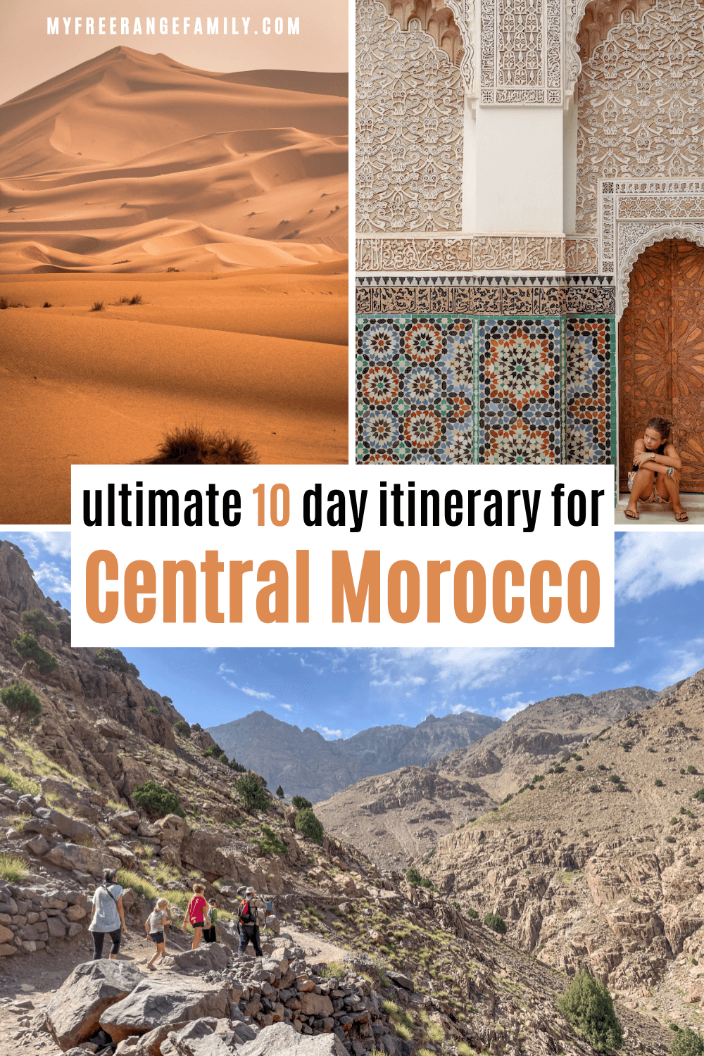 An image for bookmarking saving - ultimate 10 day itinerary for Central Morocco.