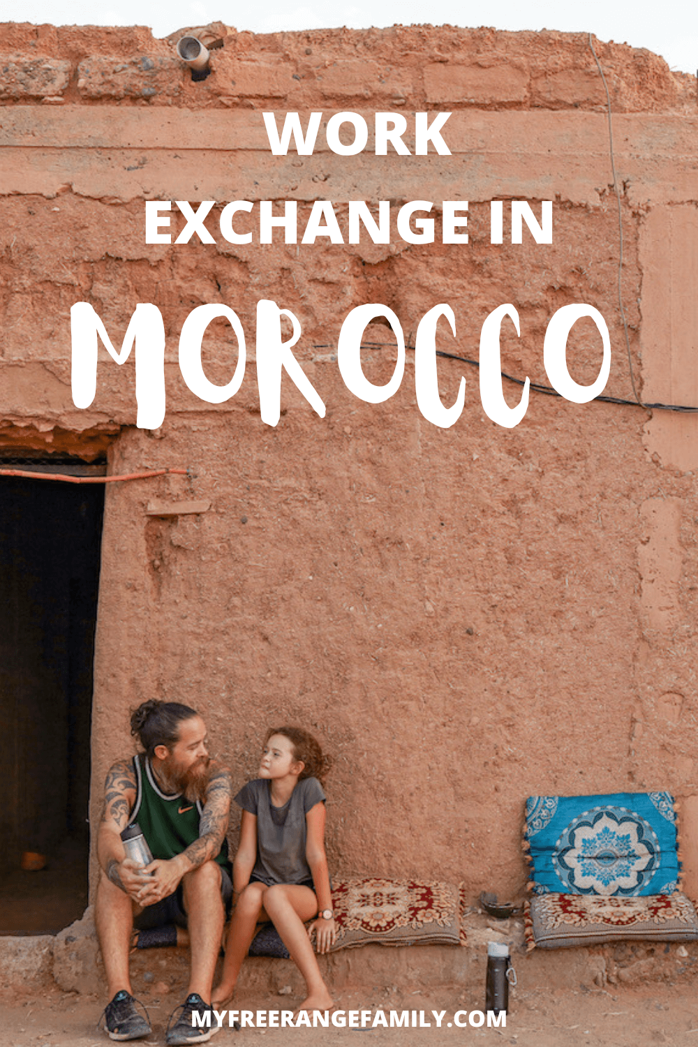 Image to encourage readers to save or share this blog post - Work exchange in Morocco.