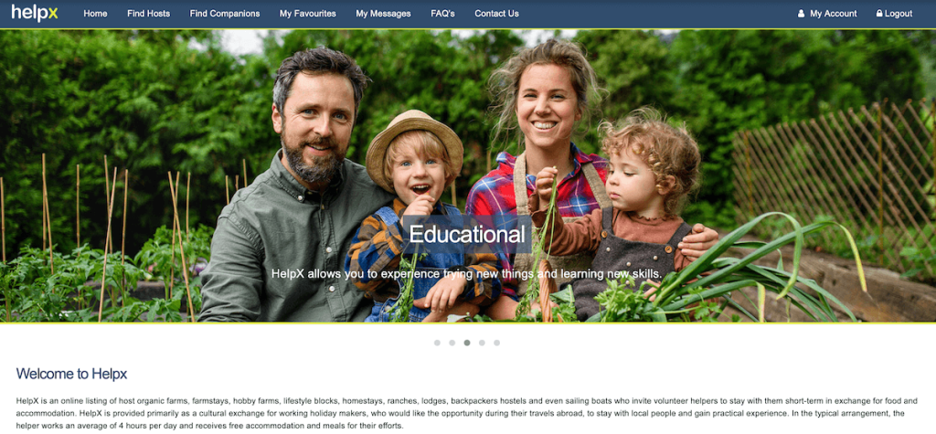 HelpX website screenshot