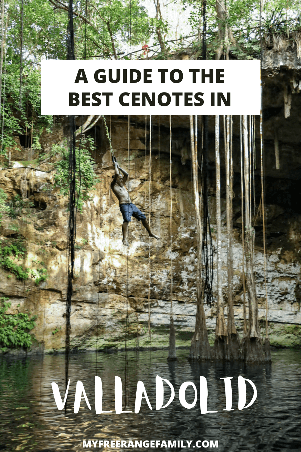 An image for Pinterest - Valladolid Cenotes