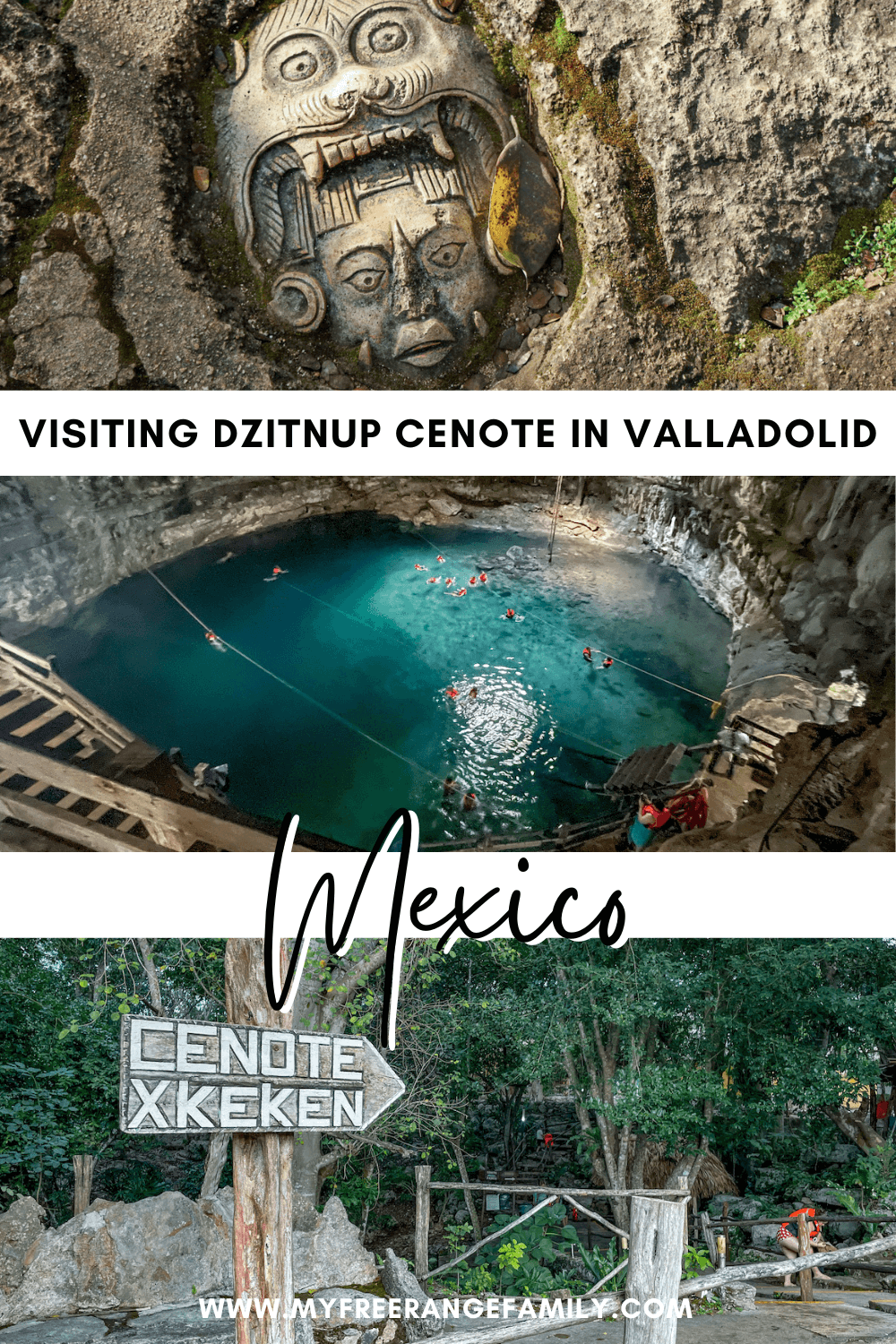 A pin for saving the Dzitnup cenote guide to Valladolid